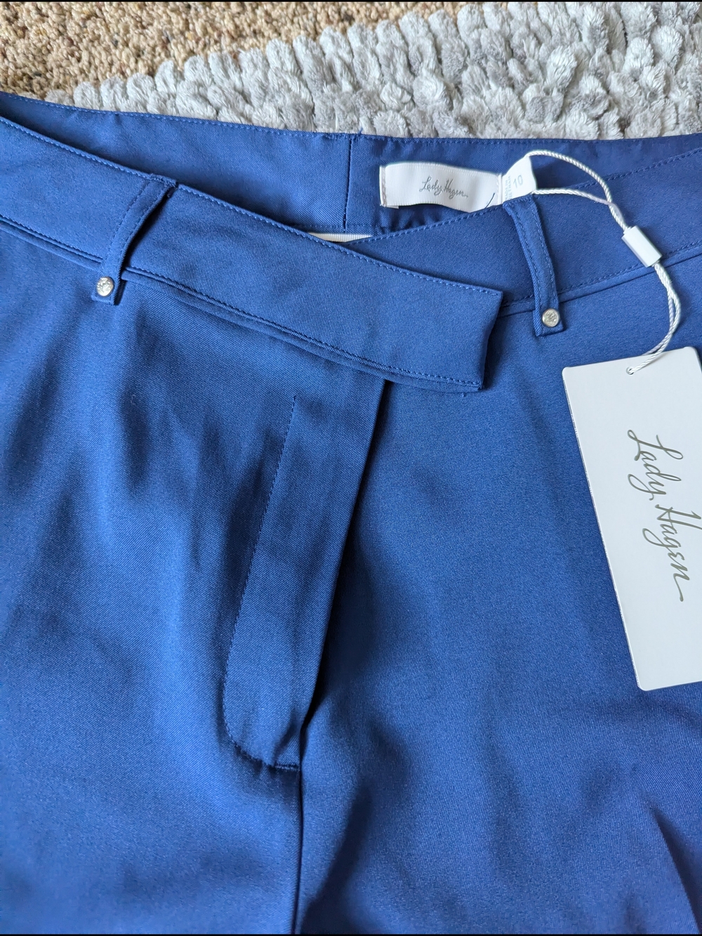 Lady Hagen Blue Women's Athletic Shorts - Picture 3 of 6